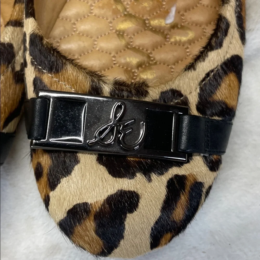 Sam Edelman Betty Leopard Print Flats with Black Details